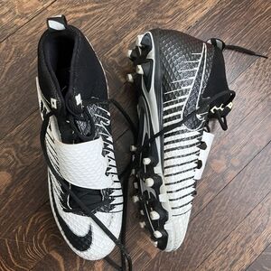 Nike Strike Pro Black and White Soccer Cleats with Strap